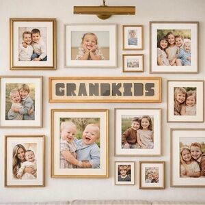 GRANDKIDS cut out framed wall sign for gallery wall